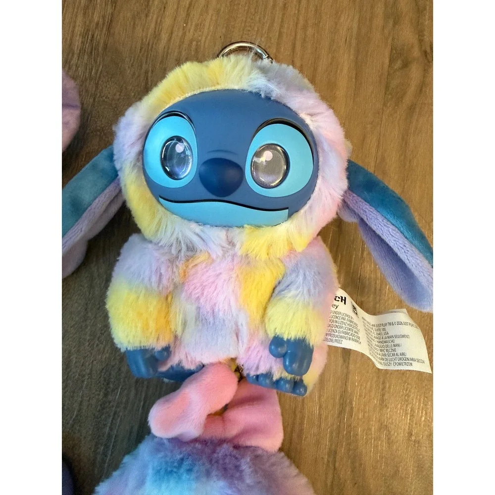 Disney Stitch Angel Scrump Tie Dye Plush Keychain Set 4pc Just Play 14339
